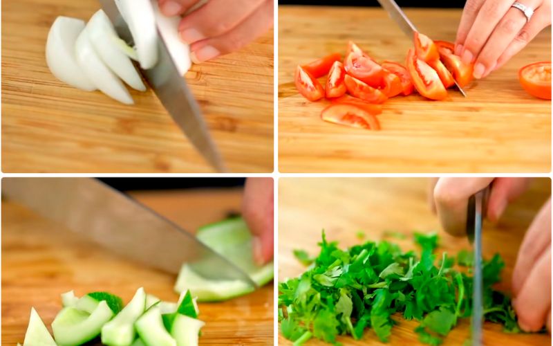 Sơ chế nguyên liệu là bước đầu tiên