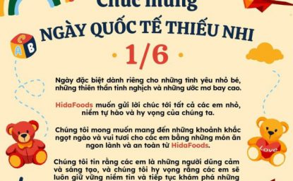 HIDAFOODS CHÚC MỪNG NGÀY QUỐC TẾ THIẾU NHI 1/6!