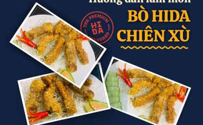 HƯỚNG DẪN LÀM MÓN BÒ HIDA CHIÊN XÙ