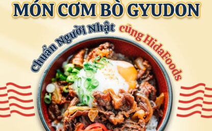 Khám phá cách chế biến Món Cơm Bò Gyudon Chuẩn Người Nhật cùng HidaFoods!