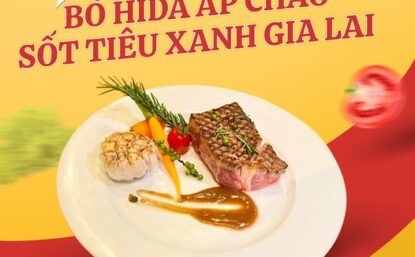 MÓN NGON MỖI NGÀY - BÒ HIDA ÁP CHẢO SỐT TIÊU XANH GIA LAI