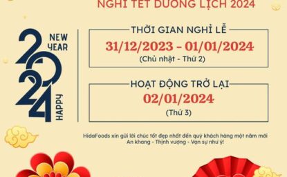 [THÔNG BÁO] LỊCH NGHỈ TẾT DƯƠNG LỊCH 2024