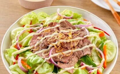 Tự Làm Salad Thịt Bò Chiên Giòn Rụm, Lạ Miệng